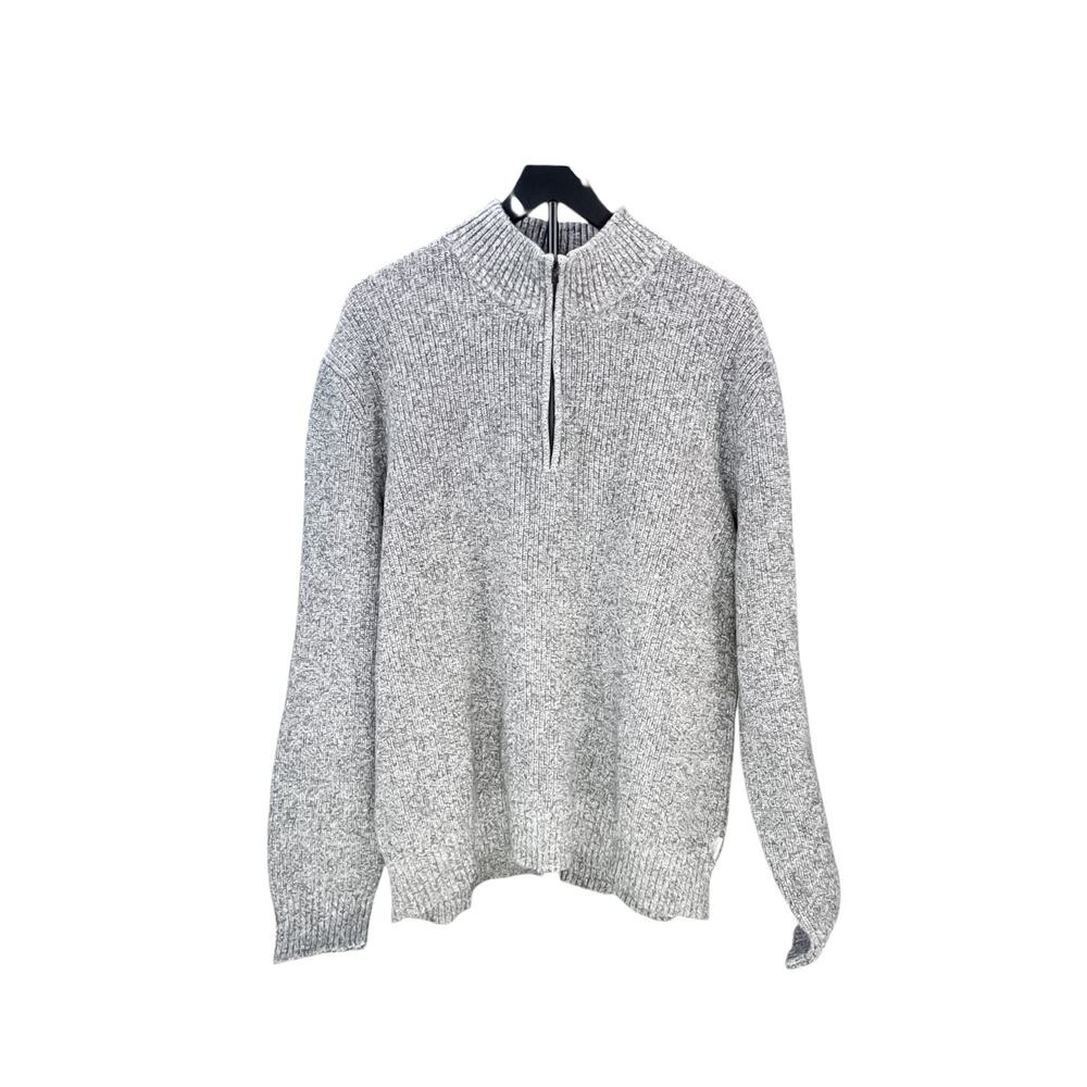 Calvin Klein Men's 100% Cotton Heavy Knit Sweater - Grey, Size XL